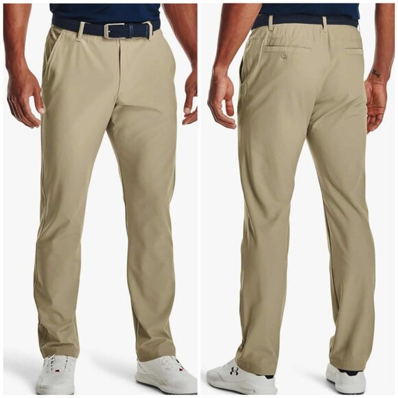 *Under Armour* Men's UA Drive Pants in "Barley" Khaki/Beige- sizes 32/34 . - Picture 1 of 10